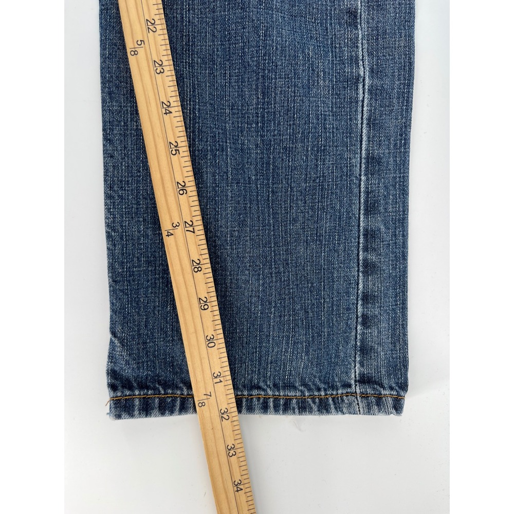 Levi's 505 Regular Fit Jeans Mens W34 L34 Blue Medium Wash Straight Leg Denim - Picture 6 of 9